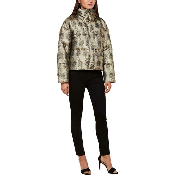 Juicy Couture Womens Gold Winter Puffer Jacket - Picture 1 of 3